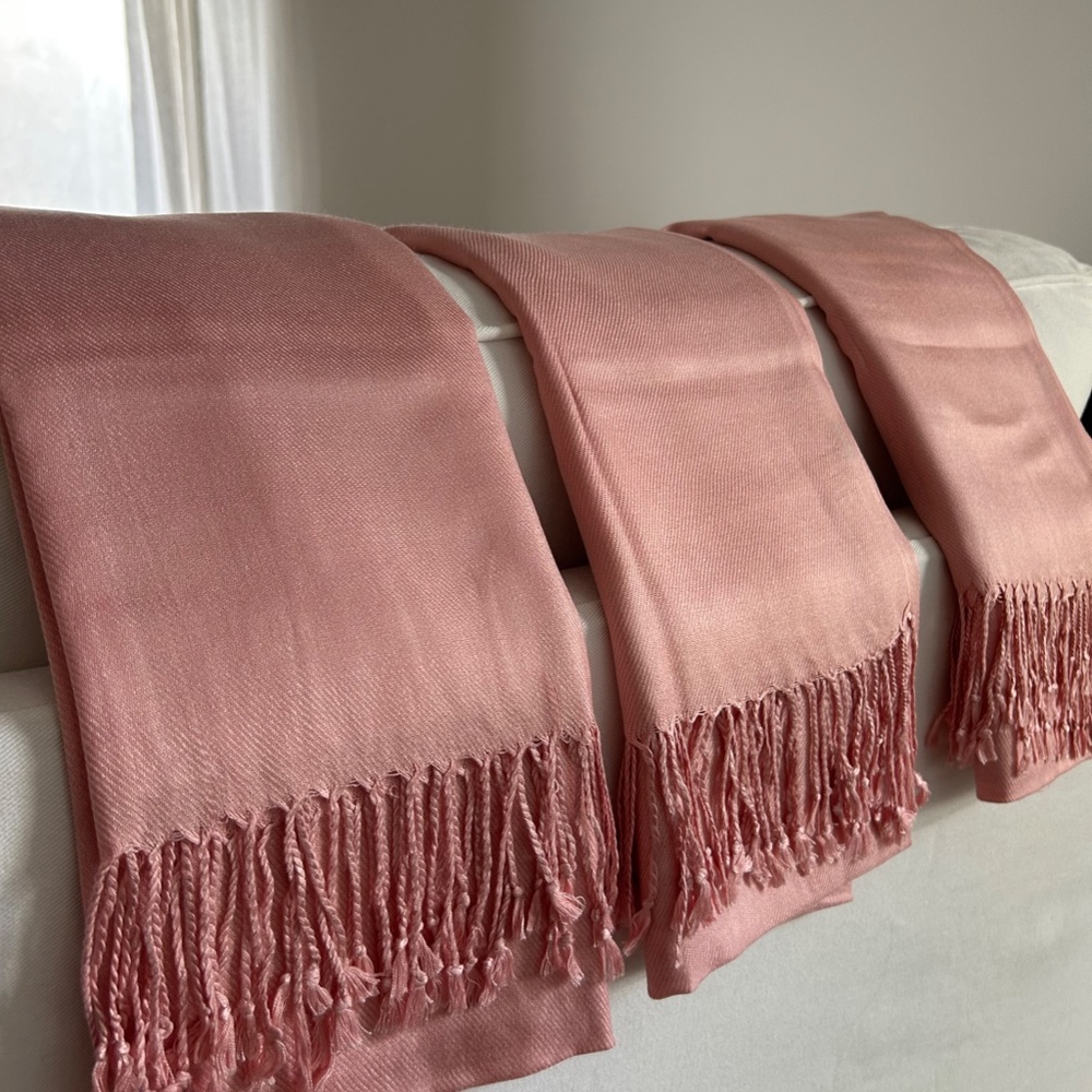 Pink Pashminas ~ 3 for $12